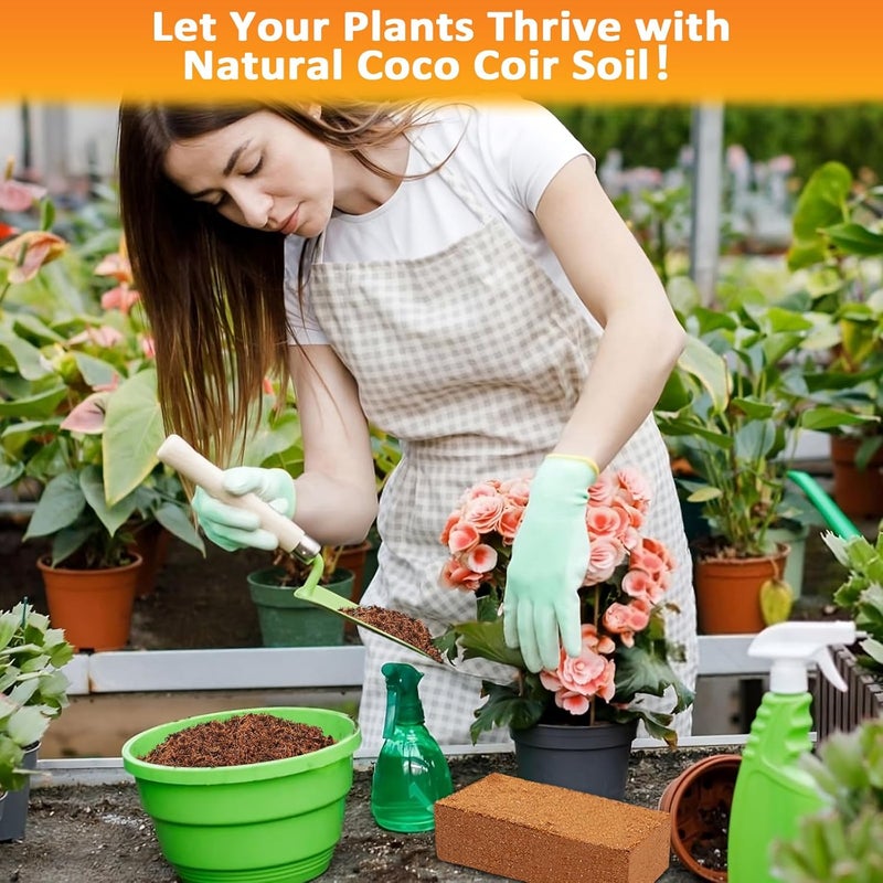 Legigo 4 Pack Premium Coco Coir Brick for Plants- 100% Organic Compressed Coconut Coir Bricks Starting Mix, Coco Coir Fiber Coconut Husk for Planting, Gardening, Potting Soil Substrate, Herbs - Image 5